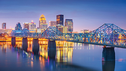 Louisville, Kentucky at night