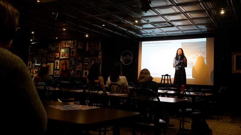 Emily Choy presenting at the Laurentian 2024 annual meeting